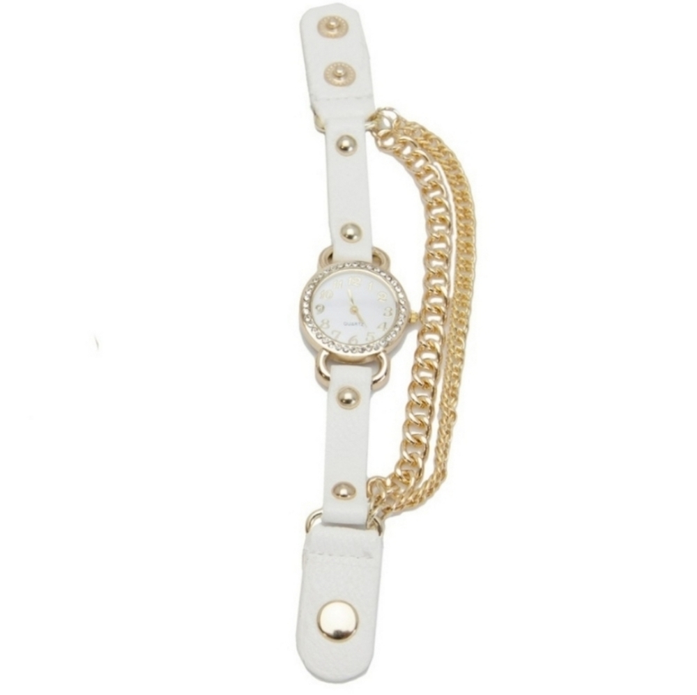 *White/Gold Chain Watch